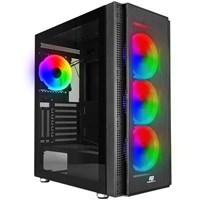 POWERBOOST VK-G3506S 4-RGB RIGN FANLI GAMING MID-TOWER PC KASASI