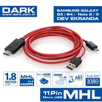 DARK 1.8metre DK-HD-AMHLSM180  Samsung 11Pin MHL - HDMI Kablo