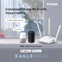 D-LINK R04 N300 2.4ghz Mesafe Genişletici EV Ofis Tipi Router Yapay Zeka Destekli 