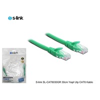 S-link SL-CAT6030GR 30cm Yeşil Utp CAT6 Patch Kablo