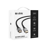 S-LINK SLX-HD4K20 20 Mt Metal v2.0 4K 4096x2160 60Hz HDMI Kablo