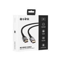 S-LINK SLX-HD4K03 3 Mt Metal v2.0 4K 4096x2160 60Hz HDMI Kablo
