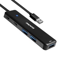 Dark Connect Master X5C DK-AC-USB347 USB3.2 Gen 1 Type-A to 3 Port USB-A  1 Port Type-C 2.0 / 1X Type-C Charge 