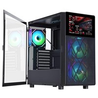 POWERBOOST PB-P4367BB 3-RGB FANLI LCD EKRANLI GAMING MID-TOWER PC KASASI