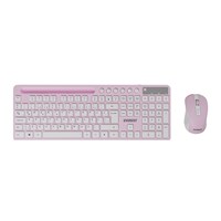 Everest KM-730 Pembe/Beyaz Kablosuz Q Multimedia Klavye  Mouse Set