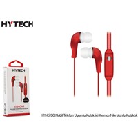 Hytech HY-K700 Mobil Telefon Uyumlu Kulak içi Kırmızı Mikrofonlu Kulaklık