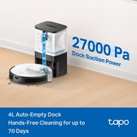 TP-LINK Tapo RV20 Mop Plus MagSlim LiDAR Navigasyonlu Robot Süpürge ve Paspas Akıllı Otomatik Boşaltma İstasyonu