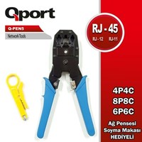 QPORT Q-Pen5 RJ11/RJ12/RJ45 Kablo Sıkma Pensesi