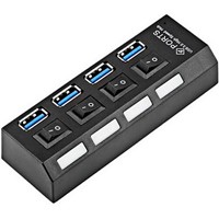 HYTECH HY-U350 4port USB 3.0 Siyah USB Çoklayıcı Hub Anahtarlı