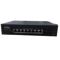 TTEC 8port 120w FULL PoE 10120P-2SFP 10/100 2XSFP Yönetilemez Poe Switch Tak Çalıştır