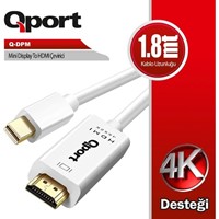 Qport Q-Dpm Mını Dısplay To Hdmı 1.8Mt Çevirici Kablo