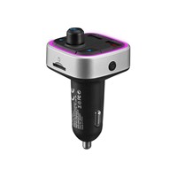 S-link SL-BT401 RGB Bluetooth V5.0 Led Ekran Tf Kart 64GMax Çift USB QC3.05V/2.4A Hızlı Şarjlı Fm Transmitter