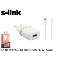 S-link SLP-230 1000MA iPhone Lightning Kablo  Ev Şarj Adaptör