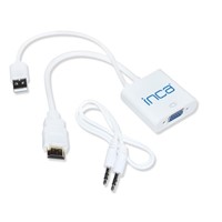 INCA IHTV-7TB 0.15metre HDMI-VGA D Görüntü Adaptörü Beyaz Sesli 1080p