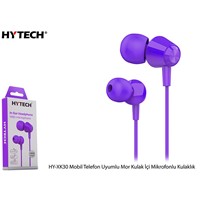 Hytech HY-XK30 Mobil Telefon Uyumlu Mor Kulak İçi Mikrofonlu Kulaklık