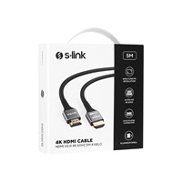 S-LINK SLX-HD4K05 5 Mt Metal v2.0 4K 4096x2160 60Hz HDMI Kablo