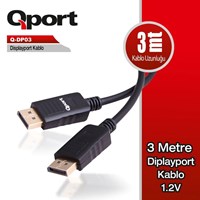 QPORT Q-DP03 3metre DP Kablo