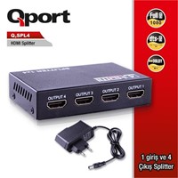 QPORT 4port Q-SPL4 1port HDMI giriş 4port HDMI çıkış 1920x1080 HDMI Splitter