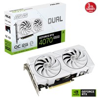 ASUS 12GB RTX4070 SUPER DUAL RTX4070S-012G-EVO-WHITE GDDR6X HDMI-DP PCIE 4.0 BEYAZ