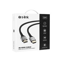 S-LINK SLX-HD4K30 30 Mt Metal v2.0 4K 4096x2160 60Hz HDMI Kablo