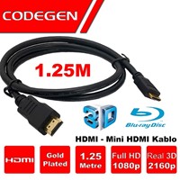 CODEGEN CPS18 1.3metre mHDMI-HDMI Görüntü Kablosu 3D Gold 1.4v 2K