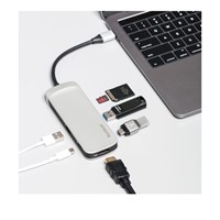 KINGSTON Nucleum HUBC1-SR-EN 7port USB 3.1,Type-C,HDMI Kart Okuyucu Gümüş USB Çoklayıcı Hub
