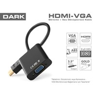 DARK DK-HD-AHDMIXVGA4 0.15metre HDMI-VGA D Görüntü Adaptörü Siyah 1080p