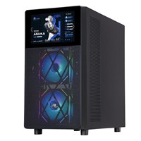 POWERBOOST PB-P4367BB 3-RGB FANLI LCD EKRANLI GAMING MID-TOWER PC KASASI