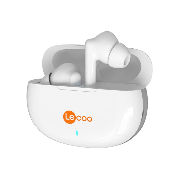 LENOVO LECOO EW306 Bluetooth Beyaz Şarj Kutulu TWS Kulak İçi Mikrofonlu Kulaklık