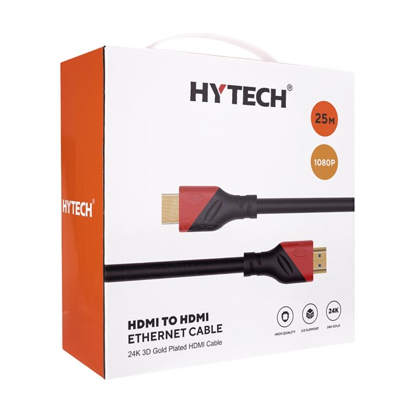 Hytech HY-XHDM25 HDMI TO HDMI 25m Altın Uçlu 24K 1.4 Ver. 3D Kablosu