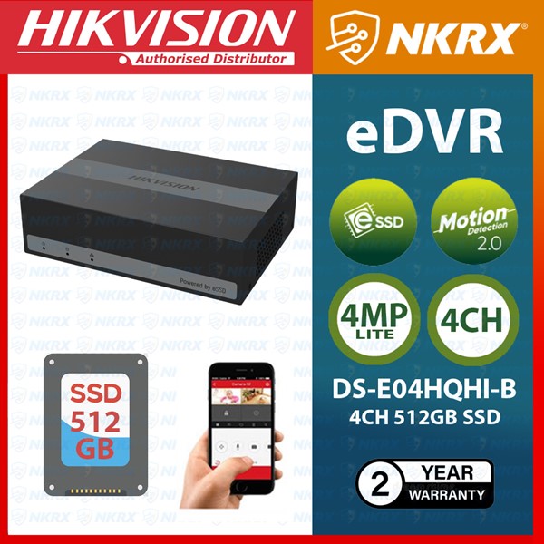 HIKVISION 4kanal 1080p DS-E04HGHI-BSTD eSSD DVR