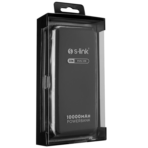 S-LINK IP-G13K 10000mAh 2xUSB PortMicroUSB Girişli Siyah LCD Göstergeli Taşınabilir Pil Şarj Cihazı