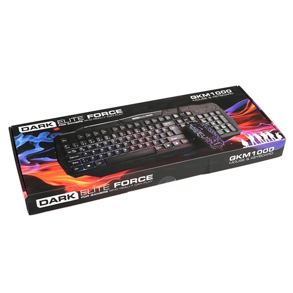 DARK Force USB Q Trk Lazer Mouse Siyah Gaming Klavye - Mouse Set DK-AC-GKM1000