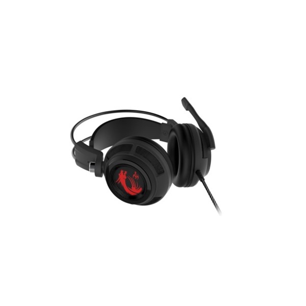 Msı Gg Ds502 Gamıng Headset 7.1 Cevresel Ses 2X40mm Surucu Kırmızı Dragon Led Aydınlatma Kablo Kumanda Mıkrofon 2M Orgu Kablo Usb Baglantı Oyuncu Kulakustu Kulaklık