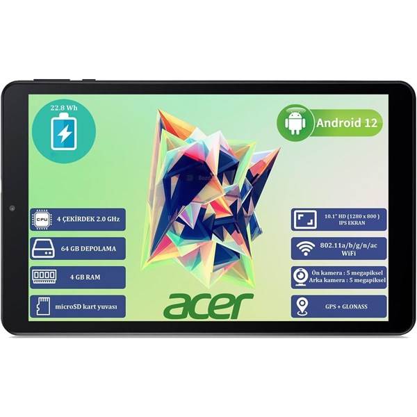 ACER 10.1 ICONIA A10 NT.LG0EY.001 4GB RAM-64GB BELLEK-ANDROID TABLET