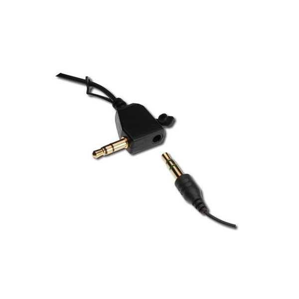 DIGITUS DA-10230 Digitus Yüksek Kaliteli Stereo Kulaklık, Paralel Kulaklık Bağlantısı için ilave jacklı