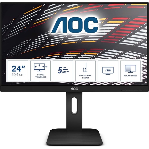 AOC 23.8 IPS 24P1 5MS 60Hz DVI-HDMI-DP Kurumsal Monitör Çerçevesiz