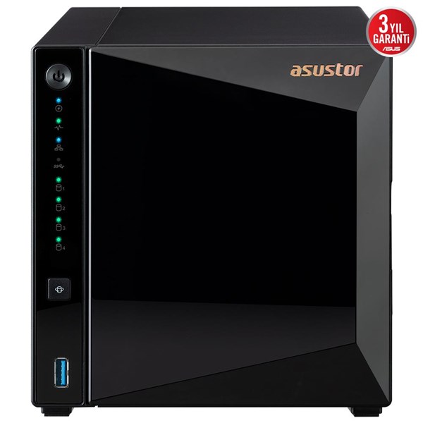 ASUSTOR AS3304T V2 REALTEK QC-2GB RAM-4-diskli NAS SUNUCU disksiz