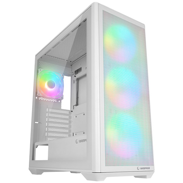 RAMPAGE VORTEX V3 4-RGB FANLI GAMING E-ATX PC KASASI BEYAZ