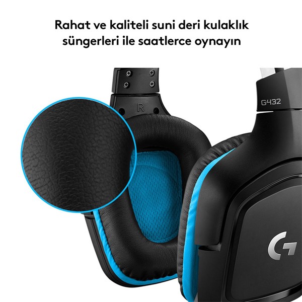 Logitech G G432 7.1 Surround Ses Oyuncu Kulaklığı 981-000770