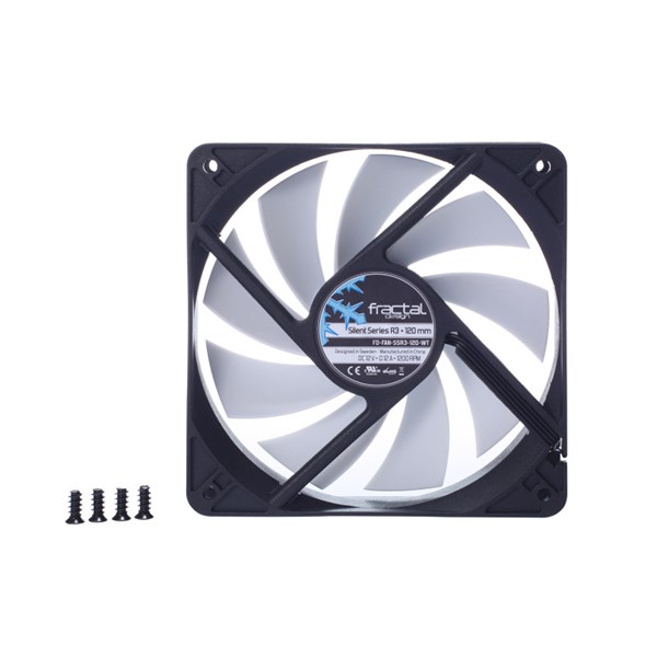 Fractal Design Silent Series R3 120 mm 46.5 CFM 1200RPM Kasa Fanı FD-FAN-SSR3-120-WT