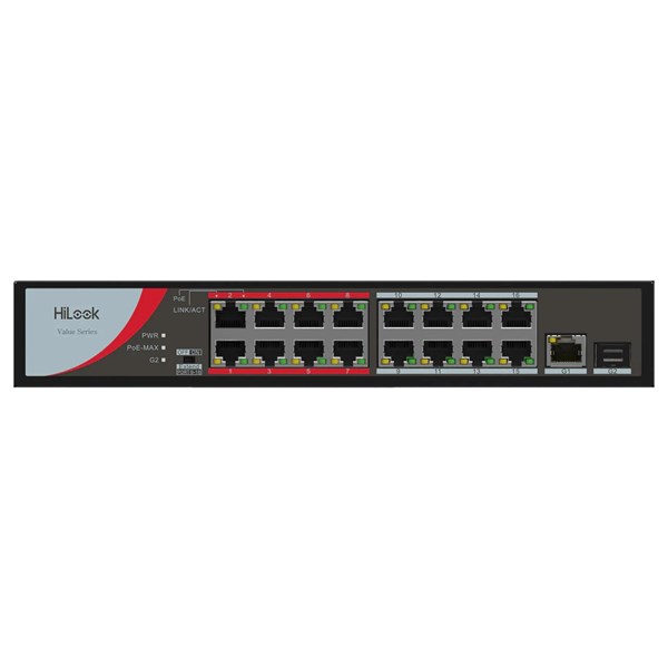 HILOOK 16port NS-0318P-130B 10/100 1-SFP 130W FULL POE SWITCH