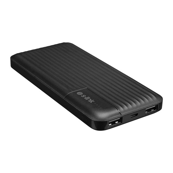 S-LINK G101 10000mAh 2xUSB1xMicro1xType-C Siyah Taşınabilir Pil Şarj Cihazı Powerbank