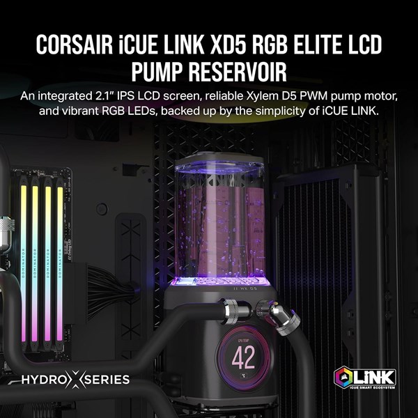 CORSAIR iCUE LINK XD5 RGB ELITE CX-9040009-Ww Pump/Reservoir Combo - Stealth Gray