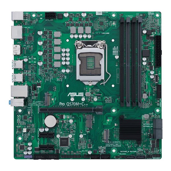 ASUS PRO Q570M-C/CSM DDR4 M2 PCIe NVME HDMI DP PCIe 16X v4.0 1200p mATX Kurumsal Anakart