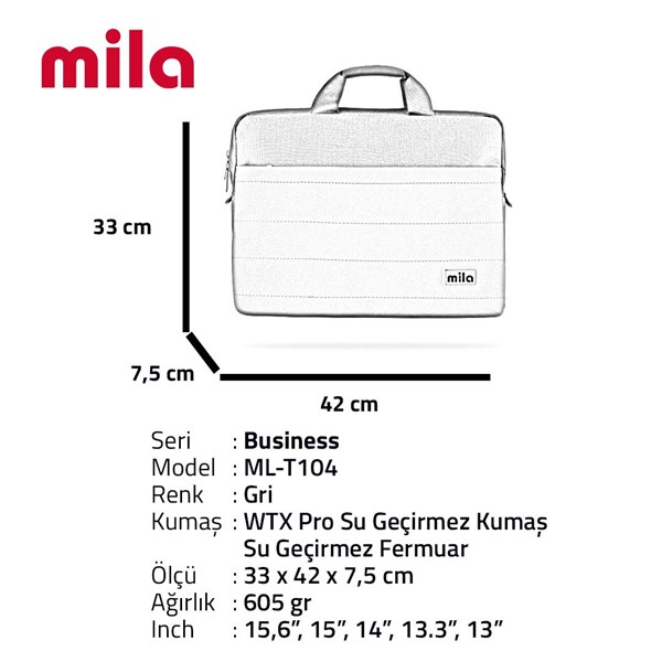 Classone 15.6 Mila T104 ML-T104 Business Serisi Macbook Laptop Notebook 