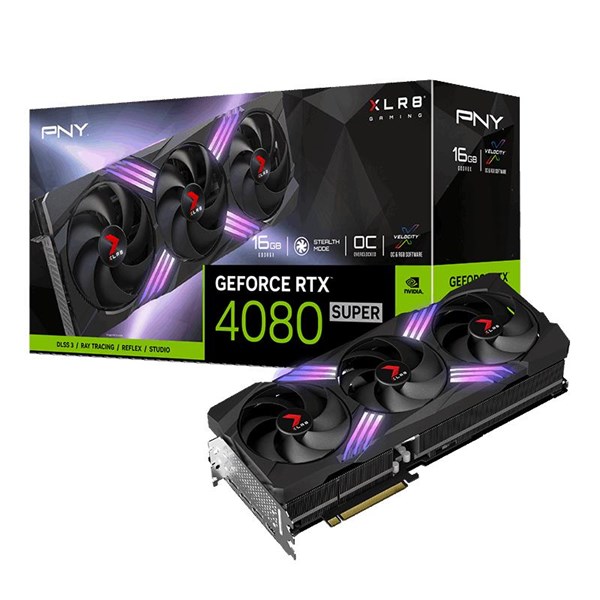 PNY 16GB RTX4080 SUPER VCG4080S16TFXXPB1-OXLR8 GAMING VERTO EPIC-X RGB VCG4080S16TFXXPB1-O PCIE 4.0