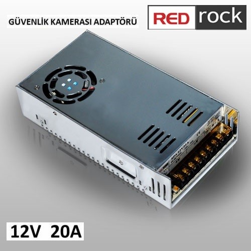 REDROCK 12v 20amper 12V20A 240w Metal CCTV Adaptör