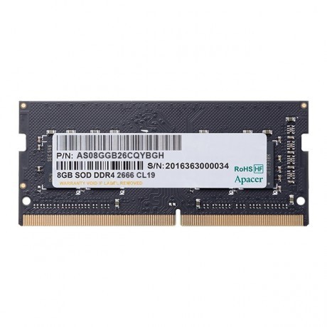 APACER 8GB DDR4 2666MHZ CL19 NOTEBOOK RAM VALUE ES.08G2V.GNH