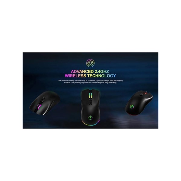 NORTH Game Over Kablosuz 10000dpi Gaming Siyah Mouse RGB